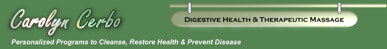 Carolyn Cerbo - Digestive Health & Therapeutic Massage - Personalized Programs to Cleanse, Restore Health & Prevent Disease